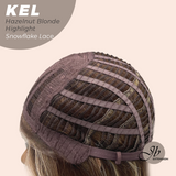 JBEXTENSION 22 Inches Hazelnut Blonde Highlight Pre-Cut Snowflake Lace Frontlace Glueless Wig KEL HAZELNUT【PERMATEASE】【BENDY EAR TABS】