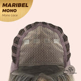 JBEXTENSION MARIBEL MONO Monofilament Handmade Wig 6X5 Full Monofilament Hand Tied Top Wig 16 Inches Blonde With Dark Root Wave Mono Lace Wig With Anti-slip Silicone Strips Glueless Wig Maribel Mono【BENDY EAR TABS】