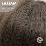 JBEXTENSION 26 Inches Scalpiana Cold Brown Curly 3.5X4 Hard Silky Top Natural Scalp Effect Wig LILLIAN COLD BROWN