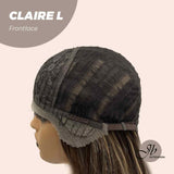 JBEXTENSION 26 Inches Body Wave Brown With Highlight Pre-Cut Frontlace Glueless Wig CLAIRE LACE L