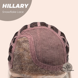 JBEXTENSION 16 Inches Blonde Straight Pre-Cut Side Part Snowflake Lace Frontlace Glueless Wig HILLARY SNOWFLAKE【BENDY EAR TABS】- M/L