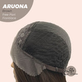 Nichole's Selection - 28 Inches Brown Straight 13X3.5 Free Part Pre-Cut Frontlace Glueless Wig ARUONA BROWN