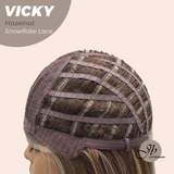 JBEXTENSION 20 Inches Hazelnut Pre-Cut Snowflake Lace Frontlace Glueless Wig VICKY HAZELNUT【PERMATEASE】【BENDY EAR TABS】