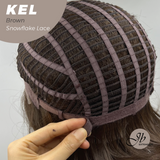 Nichole's Selection - 22 Inches Brown Pre-Cut Snowflake Lace Frontlace Glueless Wig KEL BROWN【PERMATEASE】【BENDY EAR TABS】