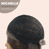 JBEXTENSION 10 Inches Reddish Brown Pre-Cut Side Part Snowflake Lace Frontlace Glueless Wig MICHELLE REDDISH BROWN【BENDY EAR TABS】