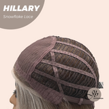 JBEXTENSION 16 Inches Blonde Straight Pre-Cut Side Part Snowflake Lace Frontlace Glueless Wig HILLARY SNOWFLAKE【BENDY EAR TABS】- M/L