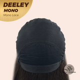 JBEXTENSION DEELEY MONO Full Monofilament Handmade Full Lace Full Hand Tied Wig 20 Inches Black Mono Lace Handmade Futura Fiber Wig Glueless Wig DEELEY MONO【BENDY EAR TABS】