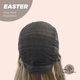 JBEXTENSION 25 Inches Mix Blonde Curly Free Part Pre-Cut Frontlace Glueless Wig EASTER