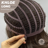 JBEXTENSION 18 Inches Brown Pre-Cut Snowflake Lace Frontlace Glueless Wig KHLOE LONG BROWN【PERMATEASE】【BENDY EAR TABS】