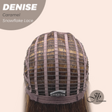 JBEXTENSION 24 Inches Caramel Wave Pre-Cut Snowflake Lace Frontlace Glueless Wig DENISE CARAMEL【PERMATEASE】【BENDY EAR TABS】