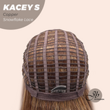 JBEXTENSION 20 Inches Copper Pre-Cut Snowflake Lace Frontlace Glueless Wig KACEY S COPPER【PERMATEASE】【BENDY EAR TABS】- M/L
