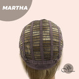 JBEXTENSION Pixie Cut Champagne Half Real Human Hair Half Futura Fiber Fashion Wig MARTHA