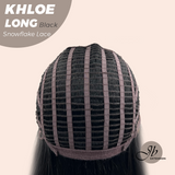 HOT OF SEASON - 18 Inches Black Pre-Cut Snowflake Lace Frontlace Glueless Wig KHLOE LONG BLACK【PERMATEASE】【BENDY EAR TABS】