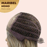 JBEXTENSION MARIBEL MONO Monofilament Handmade Wig 6X5 Full Monofilament Hand Tied Top Wig 16 Inches Blonde With Dark Root Wave Mono Lace Wig With Anti-slip Silicone Strips Glueless Wig Maribel Mono【BENDY EAR TABS】