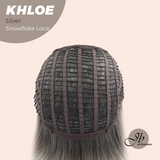JBEXTENSION 12 Inches Bob Cut Silver Pre-Cut Snowflake Lace Frontlace Glueless Wig KHLOE SILVER【PERMATEASE】【BENDY EAR TABS】- M/L