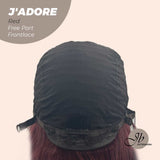 JBEXTENSION 10 Inches Red Curly Lace Front Wig.Pre Plucked 13*4 HD Transparent Lace Frontal Handmade Futura Fiber Swiss Lace Synthetic Fiber Glueless Wig JADOR RED