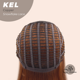 JBEXTENSION 22 Inches Copper Pre-Cut Snowflake Lace Frontlace Glueless Wig KEL COPPER【PERMATEASE】【BENDY EAR TABS】