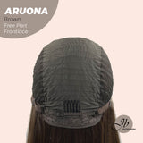 Nichole's Selection - 28 Inches Brown Straight 13X3.5 Free Part Pre-Cut Frontlace Glueless Wig ARUONA BROWN
