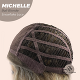 JBEXTENSION 10 Inches Bali Blonde Pre-Cut Side Part Snowflake Lace Frontlace Glueless Wig MICHELLE BALI BLONDE【BENDY EAR TABS】