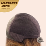 JBEXTENSION MARGARET MONO Monofilament Handmade Wig 6X5 Full Monofilament Hand Tied Top Wig 20 Inches Light Copper Mono Lace Handmade Futura Fiber Wig With Anti-slip Silicone Strips Glueless Wig MARGARET MONO【BENDY EAR TABS】