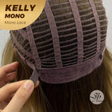 JBEXTENSION KELLY MONO Monofilament Handmade Wig 6X5 Full Monofilament Hand Tied Top Wig 22 Inches Blonde Color Wolf Cut Full Mono Lace Glueless Wig KELLY MONO
