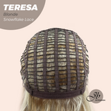 JBEXTENSION 18 Inches Mix Blonde Pre-Cut Snowflake Lace Frontlace Glueless Wig TERESA BLONDE【PERMATEASE】【BENDY EAR TABS】