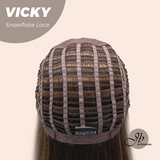 JBEXTENSION 20 Inches Caramel Pre-Cut Snowflake Lace Frontlace Glueless Wig VICKY【PERMATEASE】【BENDY EAR TABS】- M/L