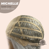 JBEXTENSION 10 Inches Oyster Gray Pre-Cut Side Part Snowflake Lace Frontlace Glueless Wig MICHELLE OYSTER GRAY【BENDY EAR TABS】