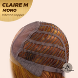 HOT OF SEASON - CLAIRE MONO VIBRANT COPPER Partial Monofilament Wig 22 Inches Vibrant Copper Partial Mono Lace Glueless Wig Claire Mono Vibrant Copper【BENDY EAR TABS】