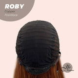 JBEXTENSION 22 Inches Copper Medium Length Women Pre-Cut Frontlace Glueless Wig ROBY COPPER