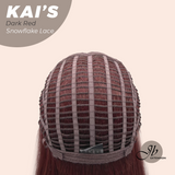 JBEXTENSION 18 Inches Dark Red Pre-Cut Snowflake Lace Frontlace Glueless Wig KAI'S DARK RED【PERMATEASE】【BENDY EAR TABS】