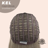 JBEXTENSION 22 Inches Cream Blonde Pre-Cut Snowflake Lace Frontlace Glueless Wig KEL CREAM BLONDE【PERMATEASE】【BENDY EAR TABS】