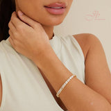 JBSELECTION stainless steel 14K Gold Plated 5mm Cubic Zirconia Classic Tennis Bracelet | Gold Bracelets for Women