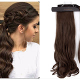 23" Ponytail Curly Clip-In Dark Colour