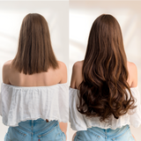 27" Hair Extensions Clip-in Curley 160g NATURAL COLOUR