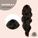 JBEXTENSION 22 pulgadas Cola de caballo Coulisse rizado 【WATERLILY】