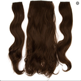 JBEXTENSION 3 PCS Hair Extension Clip Hair Extensions for Women Long Soft curly Clip  Extensions Synthetic Double Weft Hair Full Head 24 Inch