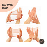 JBextension Real HD Wig Caps, 2 Pieces Ultra-thin Invisible and Breathable Stretchy Stocking Sheer Caps for Women Lace Front Wig HD Wig Cap 2 Pcs