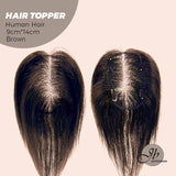 JBEXTENSION 10 Inches Natural Black Brown HUMAN HAIR TOPPER 9*14