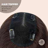 JBEXTENSION 10 Inches Natural Black Brown HUMAN HAIR TOPPER 9*14