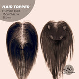 JBEXTENSION 10 Inches Natural Black Brown HUMAN HAIR TOPPER 13*14