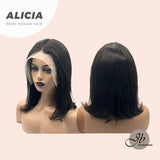 JBEXTENSION 12 Inches 13*4 Real Human Hair Bob Cut Short Straight Lace Frontal Wig ALICIA