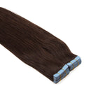 Tape in Hair Extensions Human Hair, Remy Tape in Hair Extensions 20inch Tape in Human Hair 50g 20pcs #2 DARK BROWN