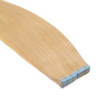 Tape in Hair Extensions Human Hair, Remy Tape in Hair Extensions 20inch Tape in Human Hair 50g 20pcs #60 L.BLONDE