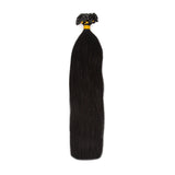 U Tip Hair Extensions Human Hair Color 1 Jet Black Fusion Nail Tip Hair Extensions Real Remy Hair 20 Inch 1 Gram Per Strand 20 Strand