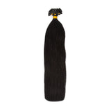 U Tip Hair Extensions Human Hair Color 1 Jet Black Fusion Nail Tip Hair Extensions Real Remy Hair 20 Inch  1 Gram Per Strand 20 Strand