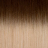 27" Straight Ponytail Clip-in Blonde Balayage