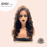 360HD LACE onda profunda suelta 18 pulgadas peluca de cabello humano 150% densidad GIGI sin cola freeparting