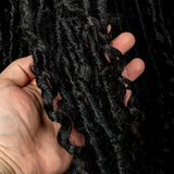 JBEXTENSION 35 Inches Full Double Lace Front Knotless Braided Wigs for Women Locs Braid Wig With Baby Hair Synthetic Lace Frontal Braid Wigs ABEBA