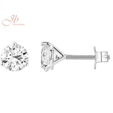 JBSELECTION 14K Gold Plated Sterling Silver Cubic Zirconia Stud Earrings for Women